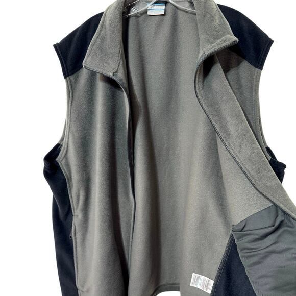 Columbia Men’s Steens Mountain Fleece Full Zip Vest Size XXL Grill/Black - Picture 6 of 9